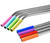 Stainless Steel Wide Drinking Straws with Colored Silicone Tops Pack of 8