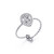 NEW 2610  Luxury Stainless Steel Teardrop Paved Adjustable Ring  Y283