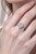 NEW 2610  Luxury Stainless Steel Teardrop Paved Adjustable Ring  Y283