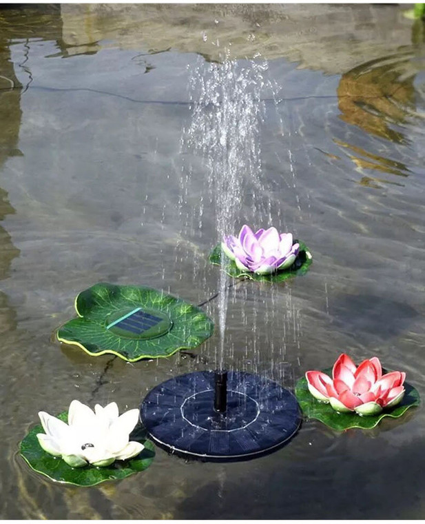 Solar Panel Floating Fountain with 3 replacement heads 9357E