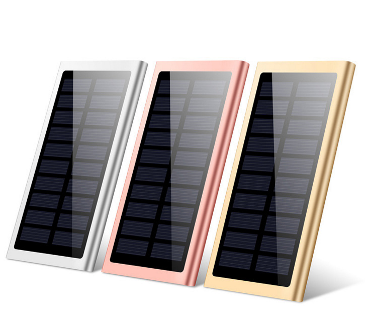 Dual USB Solar Ultra Thin Power Bank 10000mAH 3227