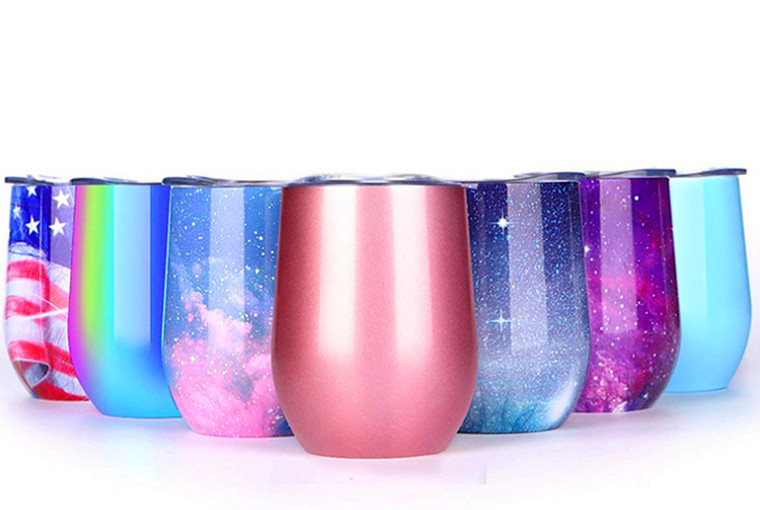 355ml Travel Eggshell cup vacuum insulated stainless steel wine tea glass