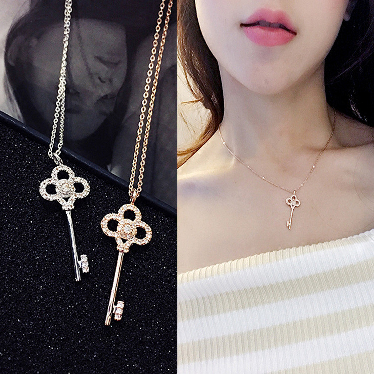 Diamond Key Necklace