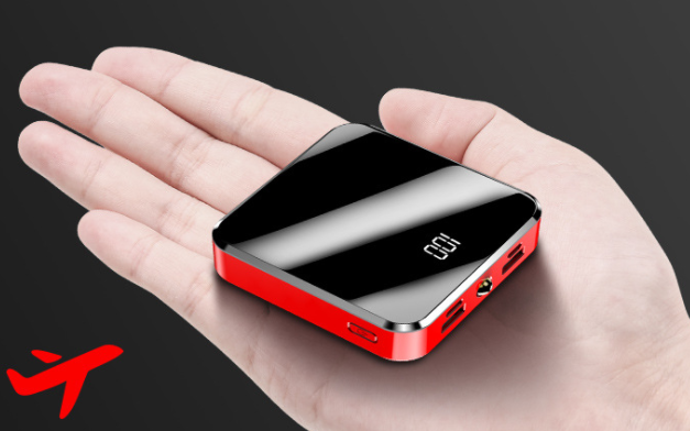 HZD-185  Mini Travel Power Bank with Dual USB and LCD battery level display 10000mAh