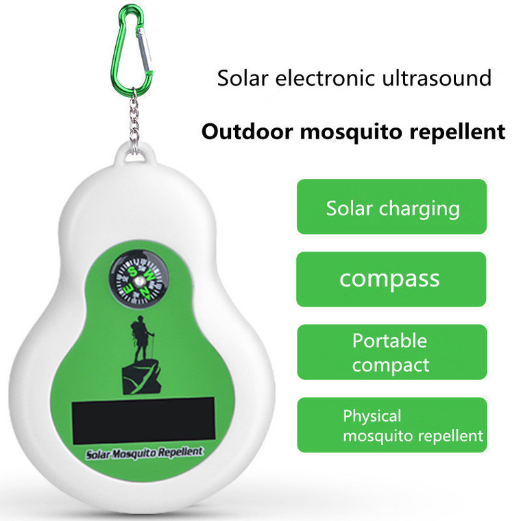 Multi-function Solar electric Ultrasound Portable Mosquito repellent and compass