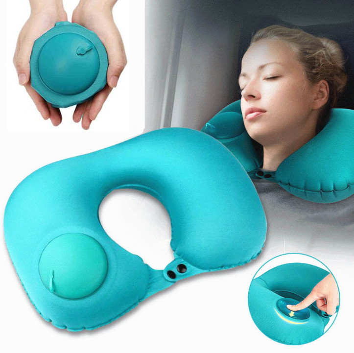 Super Small Press Inflatable Travel Pillow