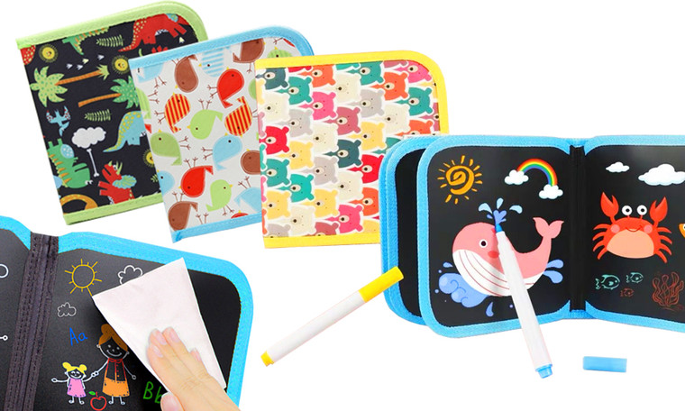 10 pages Drawing Book with colour pens