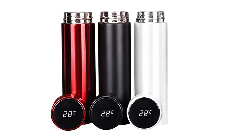 Thermal Bottle with LCD temperature display White
