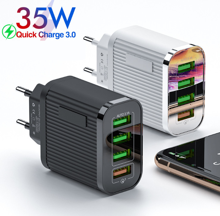 4USB fast charging plug