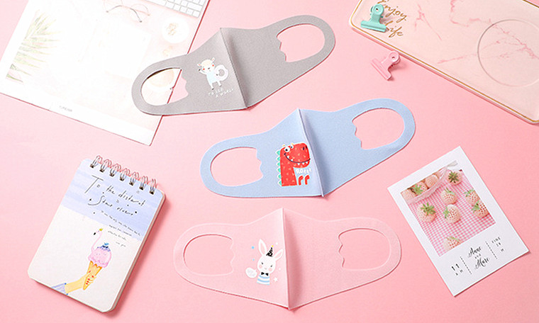 Pack of 3 Kids 3D Cartoon Face Covering