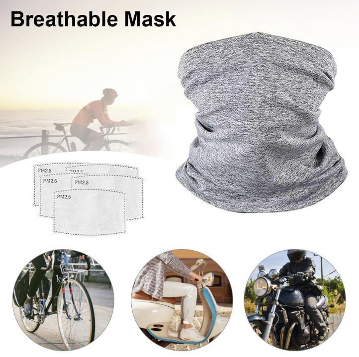 Sports Cycling Running Hiking Face CoverBandanas Scarf  with 10 Filter