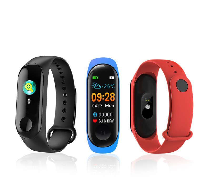 M3 Pro Fitness Tracker with thermometer, blood pressure and heart rate monitor