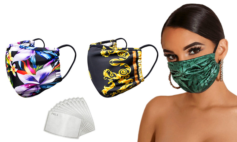 Fashion Mask with Filter Pack of 3  