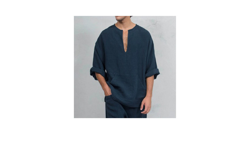  Ethnic style Middle East loose horn long sleeve men-LA