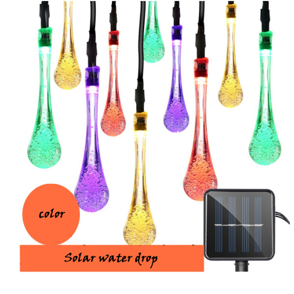 Water drop solar string light 7 meters 50 lights 1025E