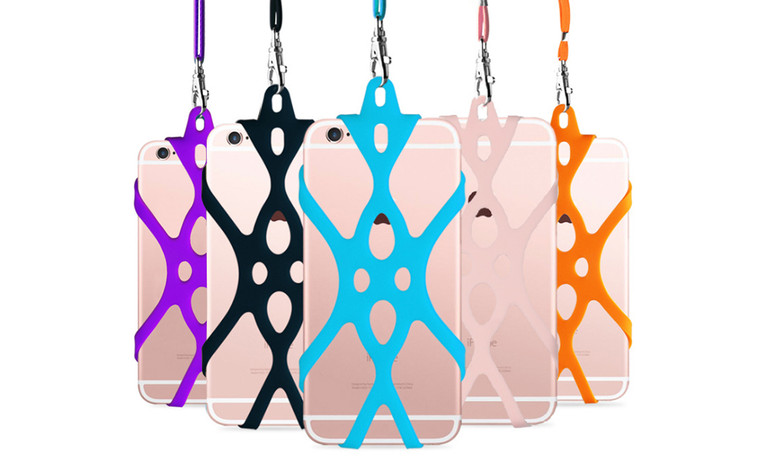 2 in 1 Universal Mobile Phone Lanyard Strap Case Holder with Detachable Neck-strap -LA