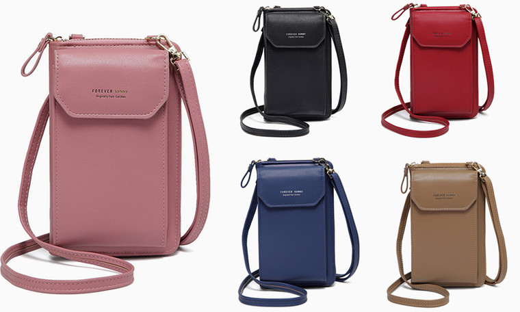 2in1 Multi-pockets Crossbody or Wristlet Handbag  7204