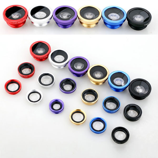 Three-in-one mobile phone lens fisheye wide-angle macro selfie artifact-LA