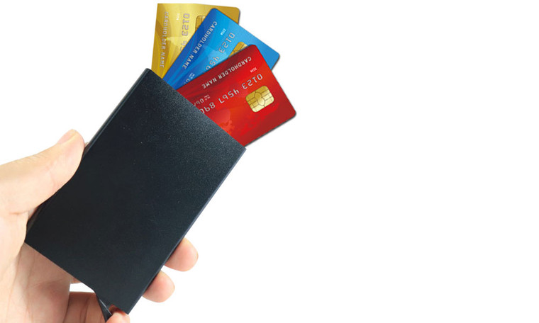 Pop-up business card anti-degaussing and anti-theft metal card sleeve box-LA