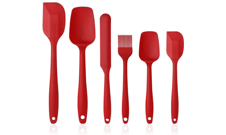 6 piece silicone kitchenware cream spatula baking tool set