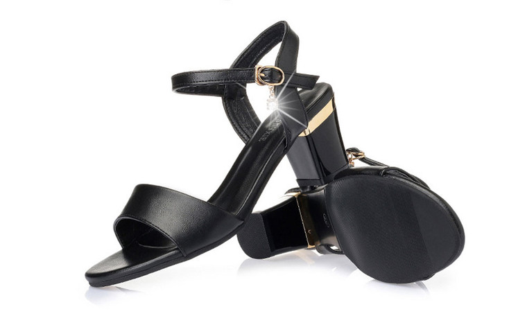 2304NEW-Women's Sandals Thick Heel Open Toe Fashion Plus Size High Heels6545
