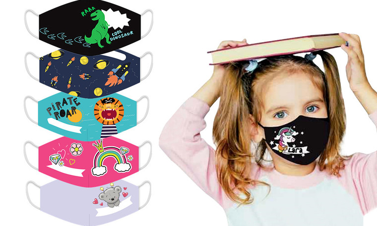 Personalized Kids Reusable Mask made in Europe