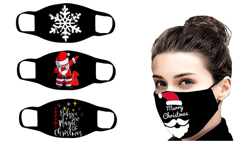 Christmas Reusable 3layer Cotton Mask-LAF