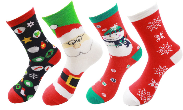 Christmas  Socks Medium Tube Adult Cartoon Christmas Personality girl Socks-laf