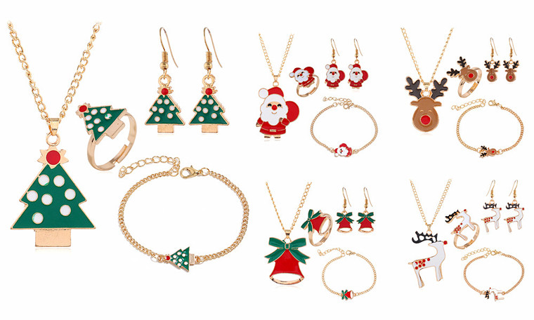 Set of 4 Christmas jewellery set 3094