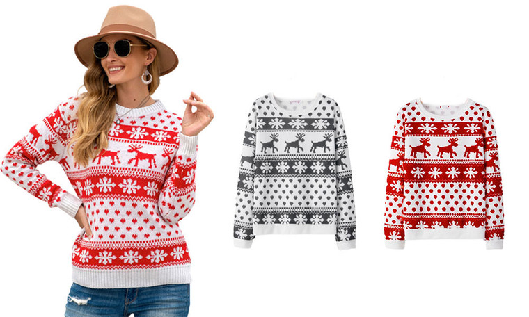 New 2020 Reindeer Print Christmas Jumper 2222