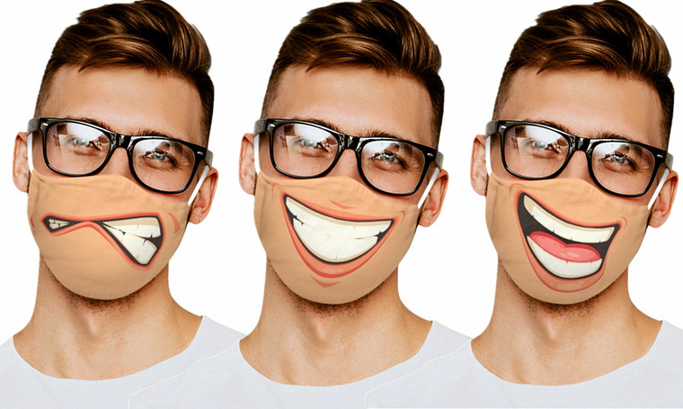 Funny face Cotton Mask