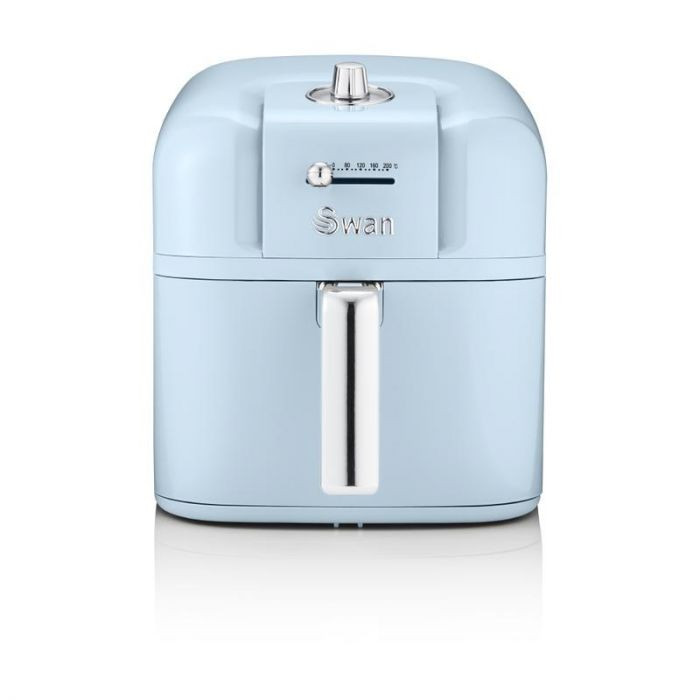 Swan Retro Air Fryer 6 L, Low Fat Healthy Frying, 80% Less Fat, Rapid Air Circulation