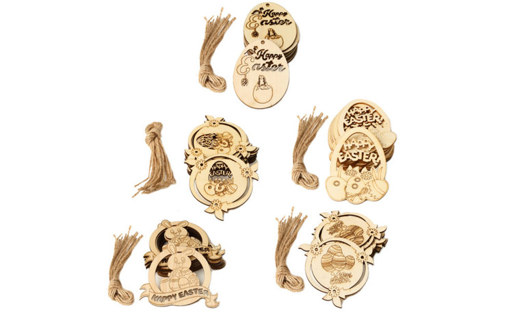 with  pendant, used for Easter holiday party home decoration, hand-made DIY carved   pendant-LA