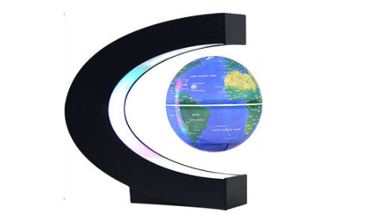 Creative Magnetic Levitation Floating World Map Globe with LED Color Lights for Home Office Desk 