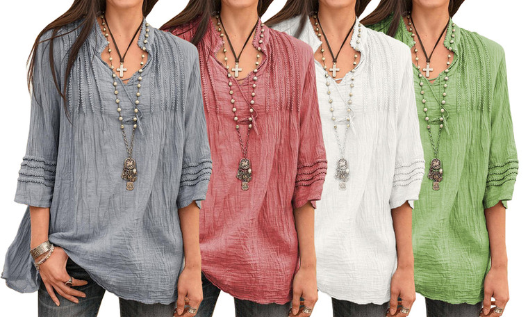 NEW-V Neck Tonic Style Top 3203