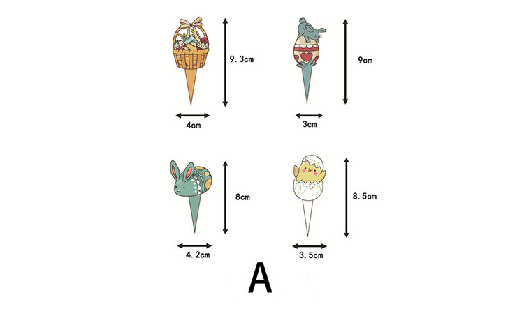Easter cupcake decoration card A-LA