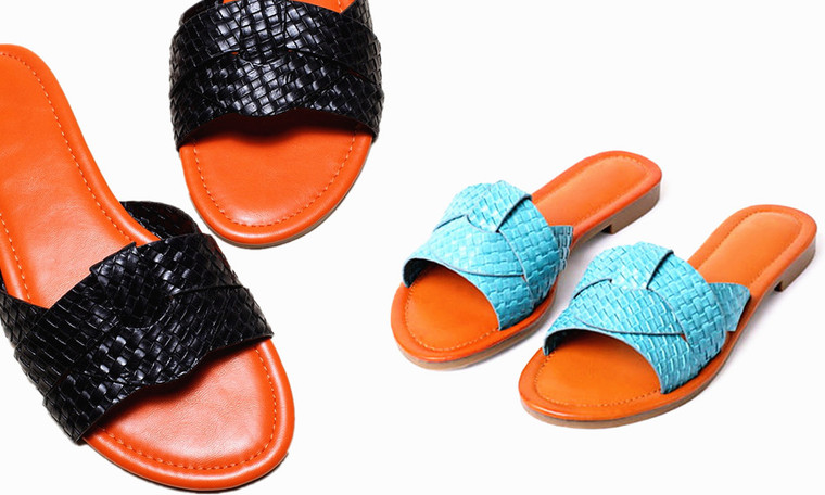 Open Toe Woven flat sandals