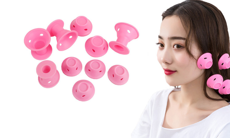 NEW-Does not hurt hair silicone sleep bell curlers 20psc-LA