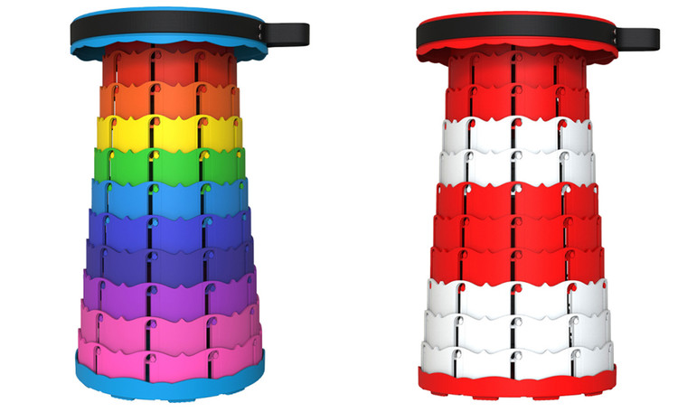 new-Folding Stool Portable Telescopic Stool, Adjustable Camping Stool Outdoor 