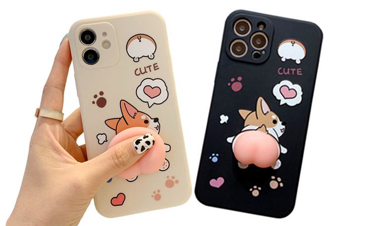 3D Corgi stress relief figet phone case