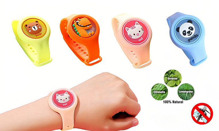 NEW  2406  Kids Mosquito Repellent Carton Bracelet Natural Plant Oil diffusion and Deet Free Anti Insects&Bugs   8520