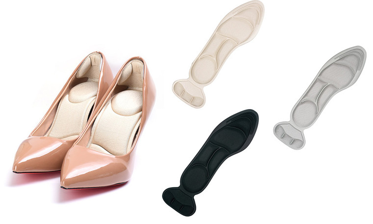 NEW-7D 2-in-1 Sponge Massage Insole Multi-function Sponge Heel Insole Massage Insole-2PCS