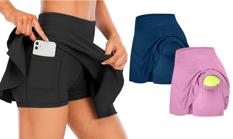Sports Skirt with build in short and  pocket 1061