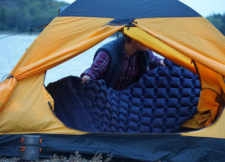 NEW-Camping Mat, Inflatable Sleeping Mat with Pillow, Ultralight Sleeping Pad for Backpacking, Camping, Hiking