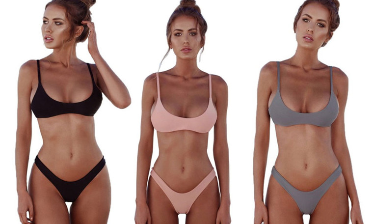 2306   New-Fashion Womens Plain Bikini Set Swimwear -la  6785