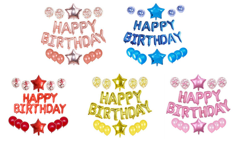 Happy Birtyday Party Balloon Set 