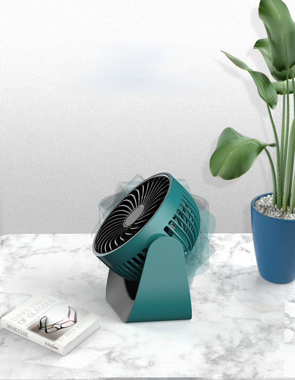 NEW-Portable Desk Fan Air Circulation Quiet USB Fan 3 Cooling Speeds Adjustable Head 360°Rotatable 