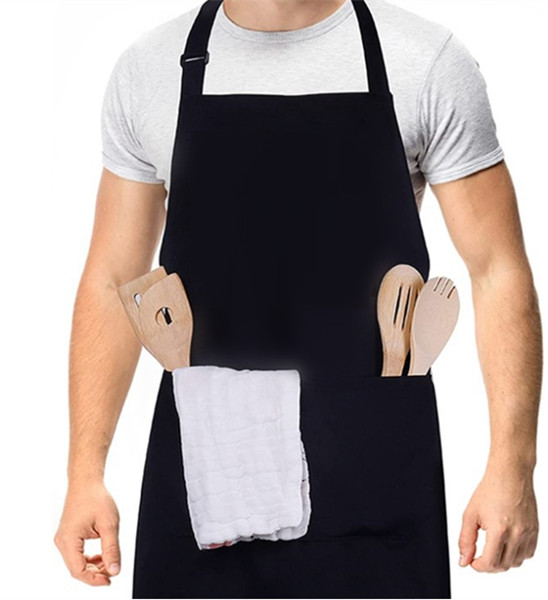 Unisex Adjustable Bib Apron with 2 Pockets  3061la