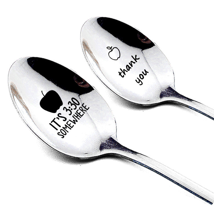 NEW-Long Handle Stainless Steel Latte Spoon0017-LA