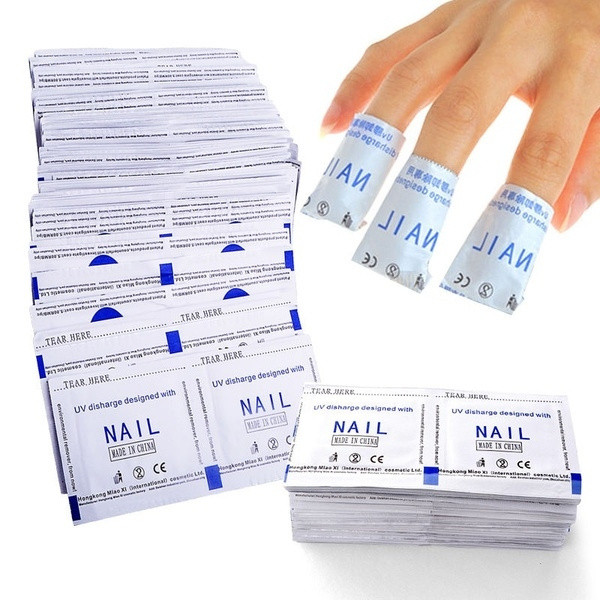 NEW-100pcs Gel Polish Remover Wraps Pads Foil Nail Art Cleaner0039-LA